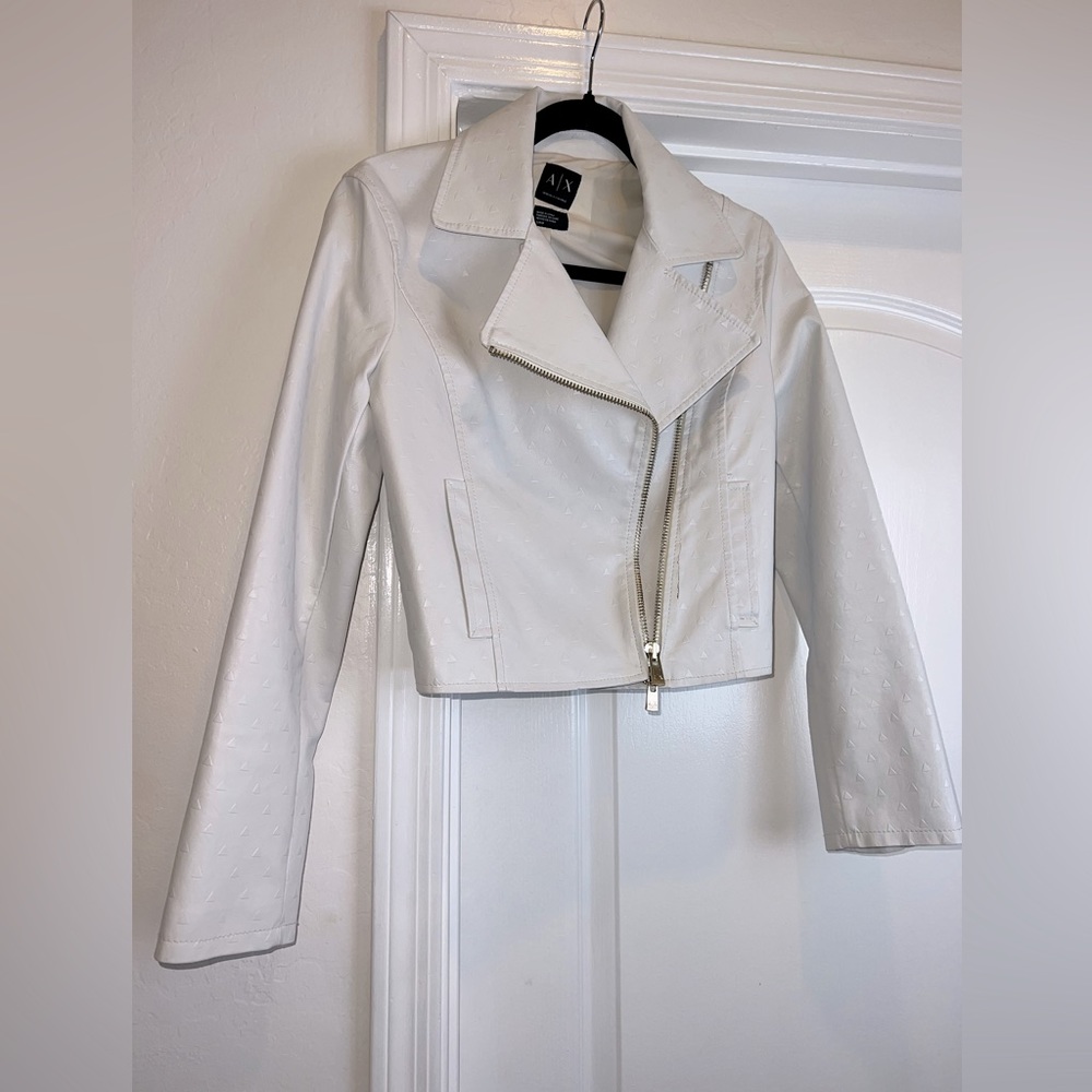 Women’s Armani Exchange leather jacket size small